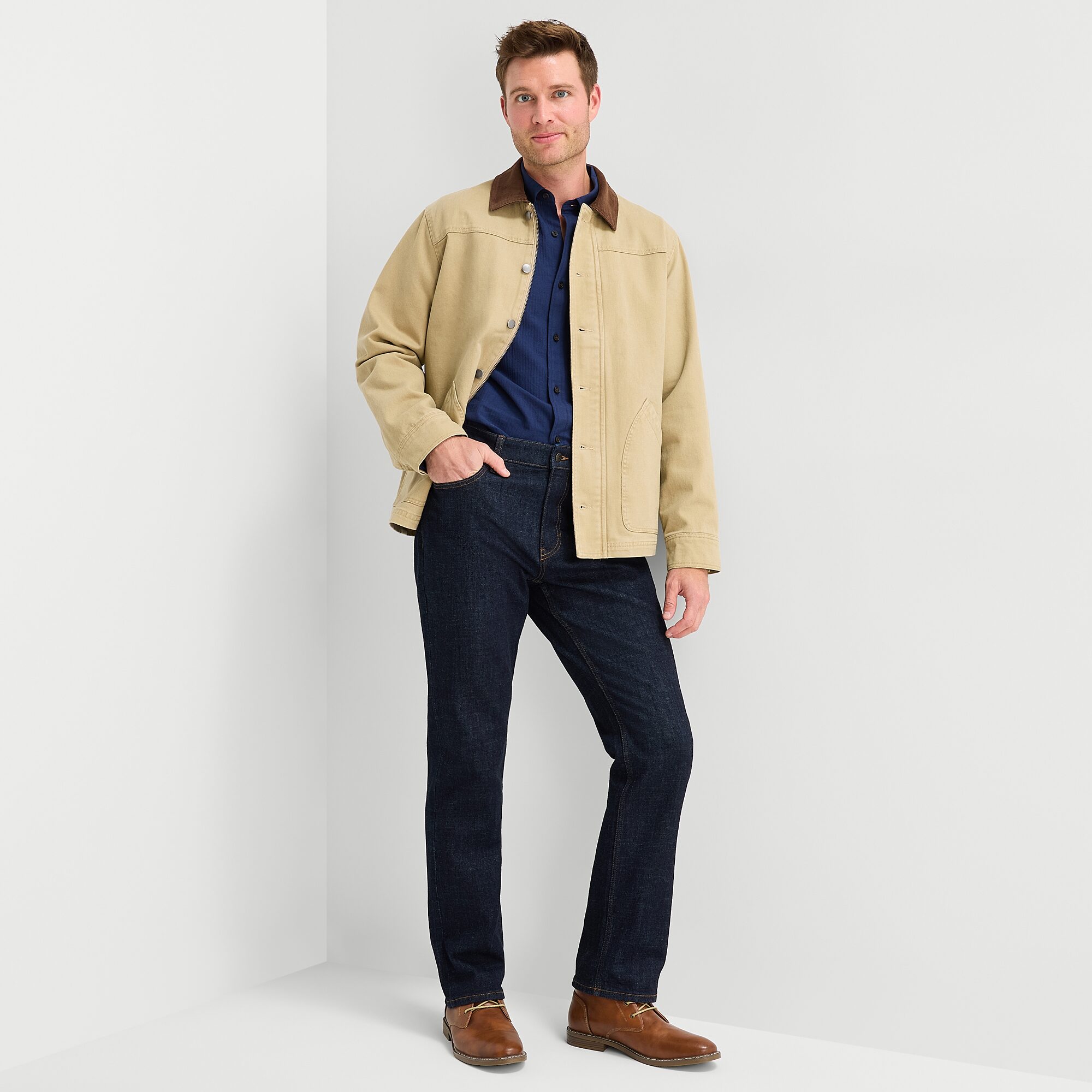 St. John's Bay Barn Mens Midweight Shirt Jacket