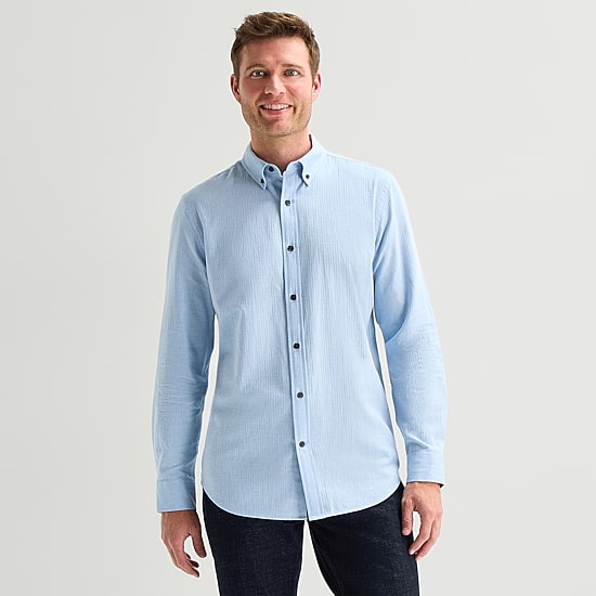 St. John's Bay Mens Long Sleeve Classic Fit Button-Down Shirt