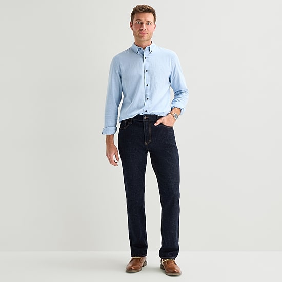 St. John's Bay Mens Long Sleeve Classic Fit Button-Down Shirt