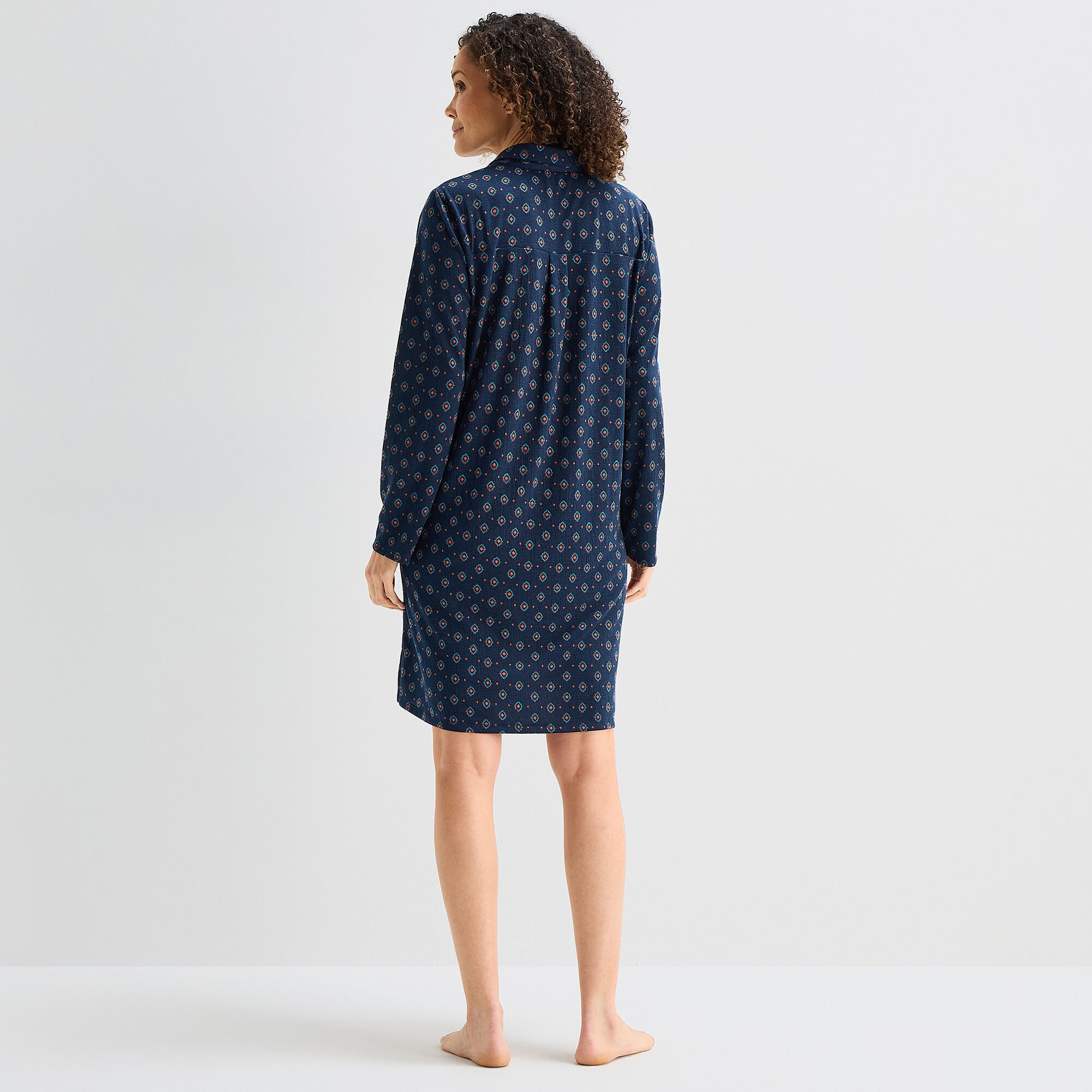 Liz Claiborne Womens Long Sleeve Scoop Neck Nightshirt