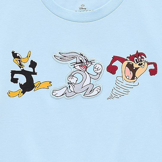 Looney Toons Baby Tee Womens Juniors Crew Neck Short Sleeve Fitted Looney Tunes Graphic T-Shirt