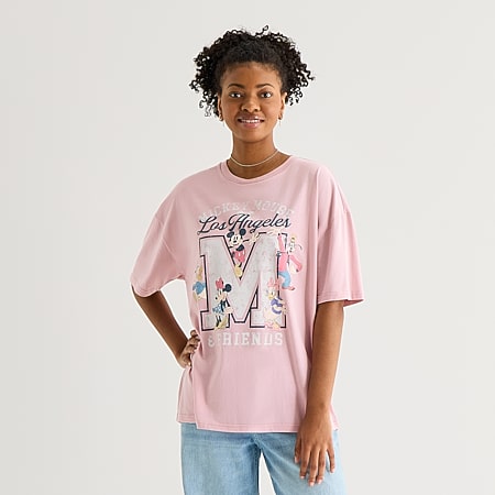 Lizzie Mcguire Oversized Tee Womens Crew Neck Short Sleeve Regular