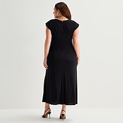 jcpenny black dress Plus Size Cocktail Dresses for Women Size:L (40–42) Long Sleeve holiday_medium Organic Cotton Tank Dress: