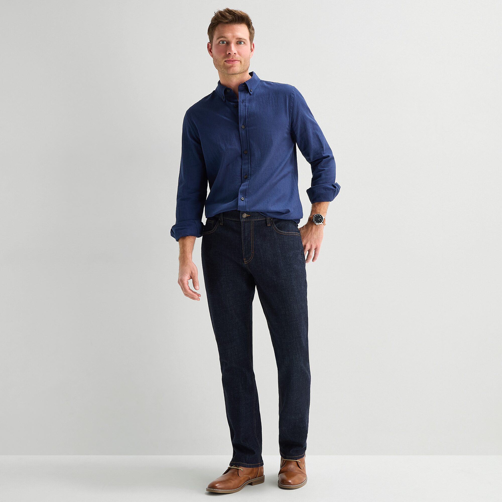 St. John's Bay Mens Long Sleeve Classic Fit Button-Down Shirt