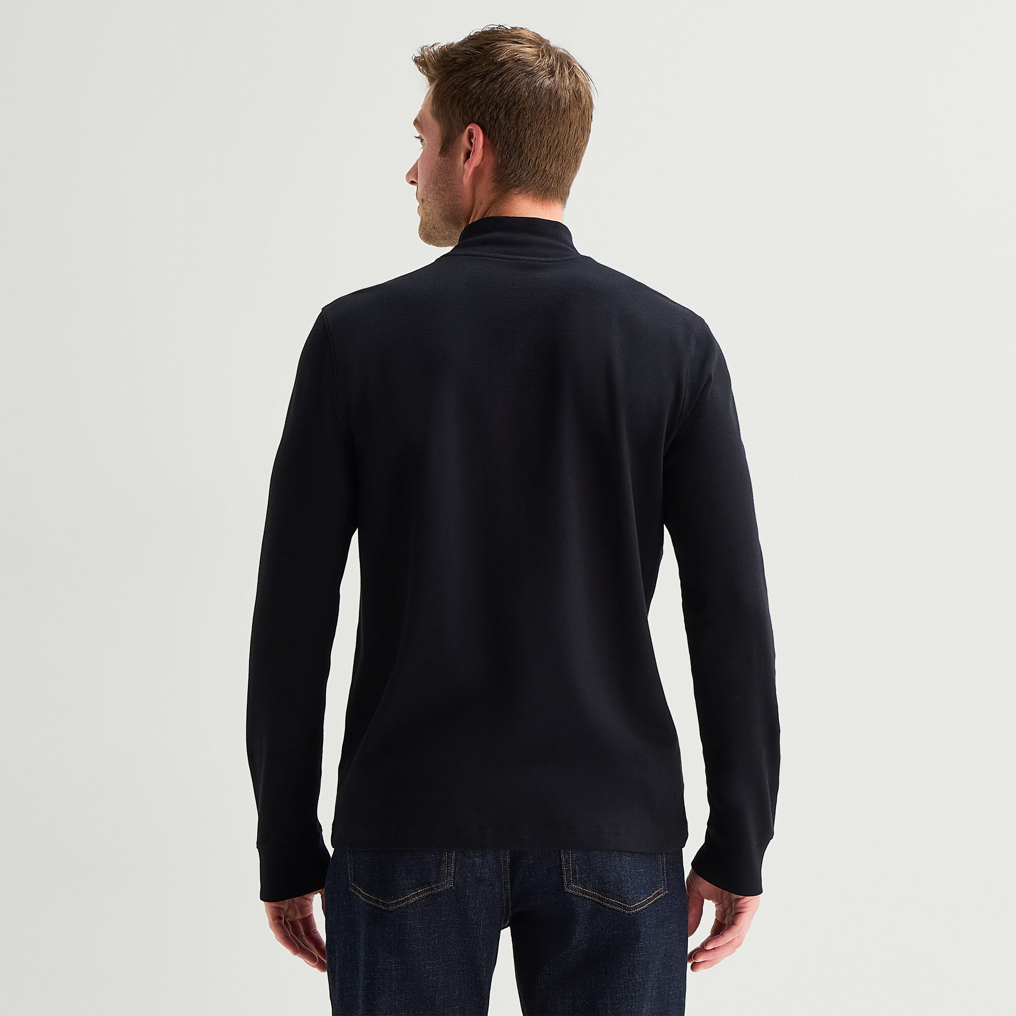 St. John's Bay Interlock Mens Long Sleeve Mock Neck Top