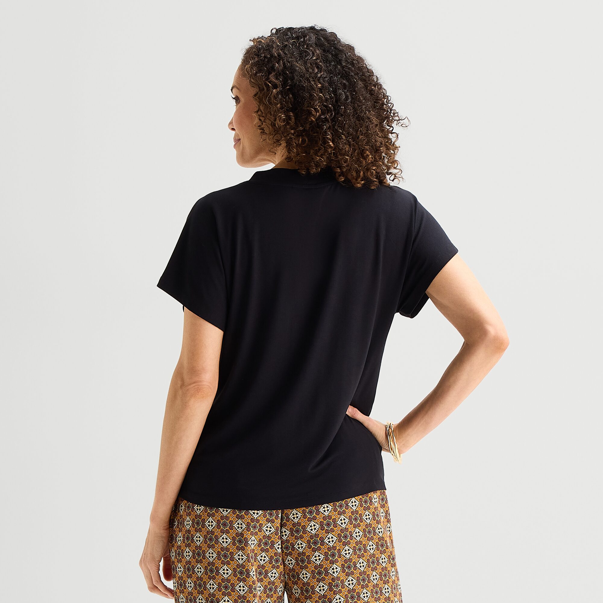 Liz Claiborne Womens V Neck Short Sleeve T-Shirt
