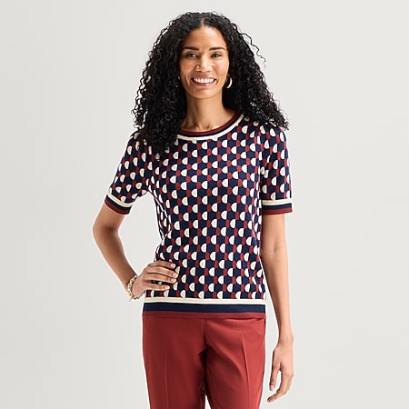 Threaded Pear Women's Madilynn Lace Crochet Casual Top, Color