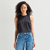 a.n.a Womens Crew Neck Sleeveless Shell
