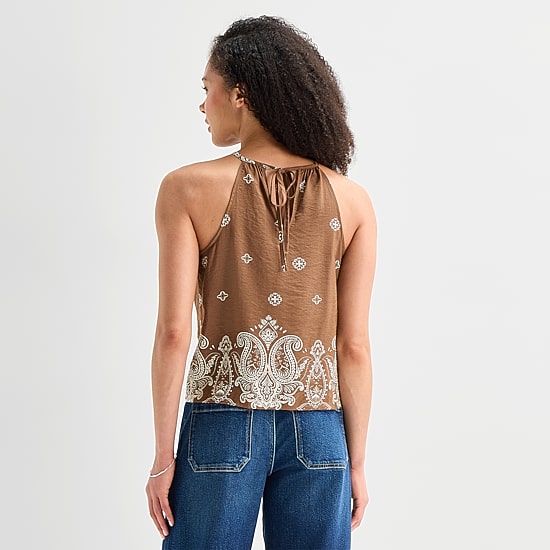 a.n.a Womens Halter Neck Sleeveless Tank Top