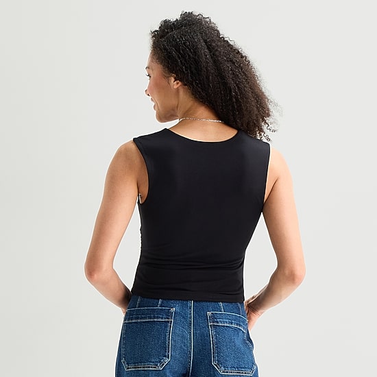 a.n.a Womens Square Neck Sleeveless Tank Top