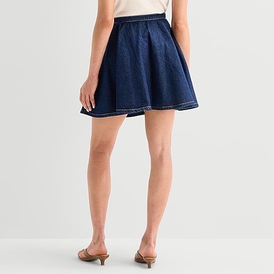 A.N.A Womens Mid Rise Denim Skirt
