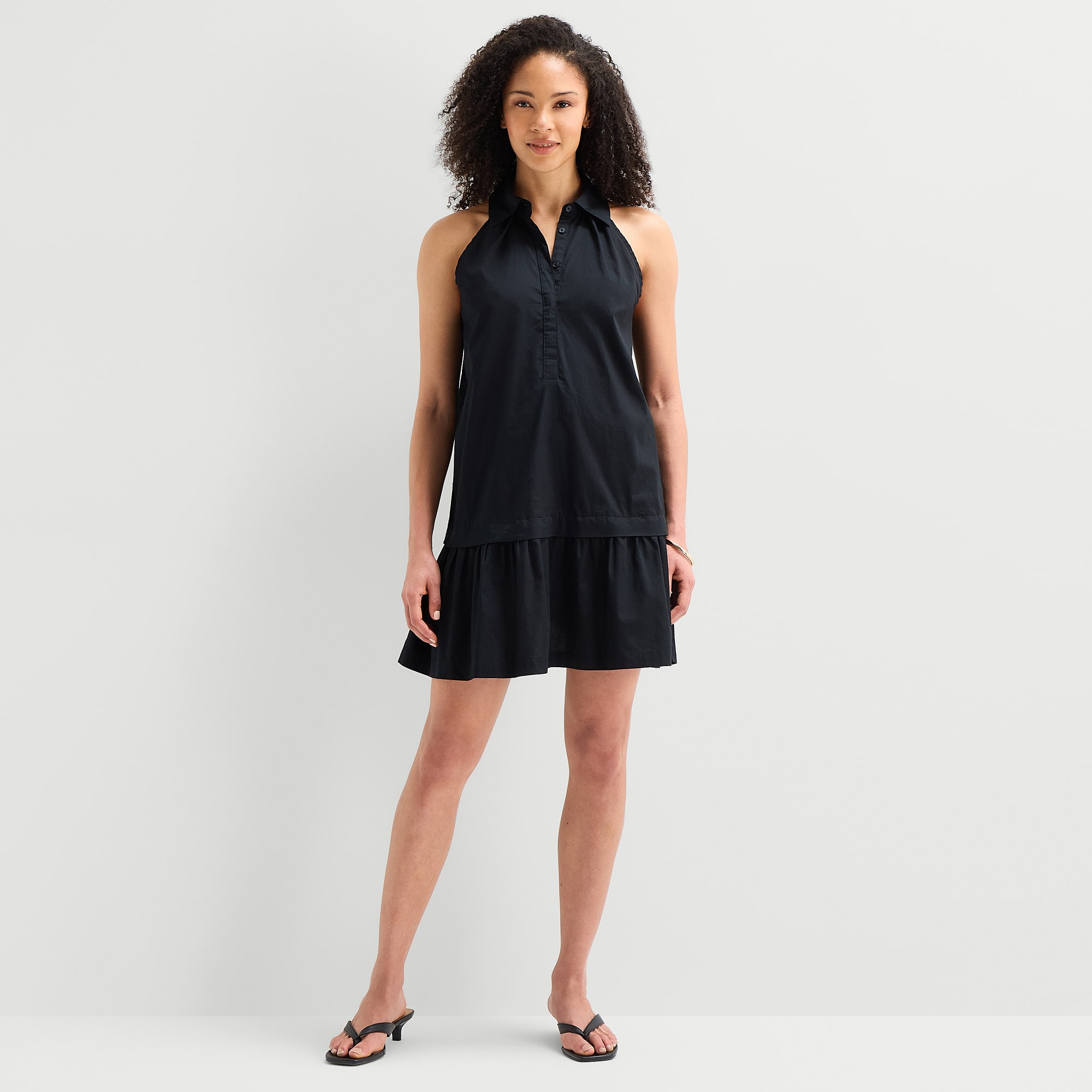 a.n.a Womens Sleeveless Striped A-Line Dress