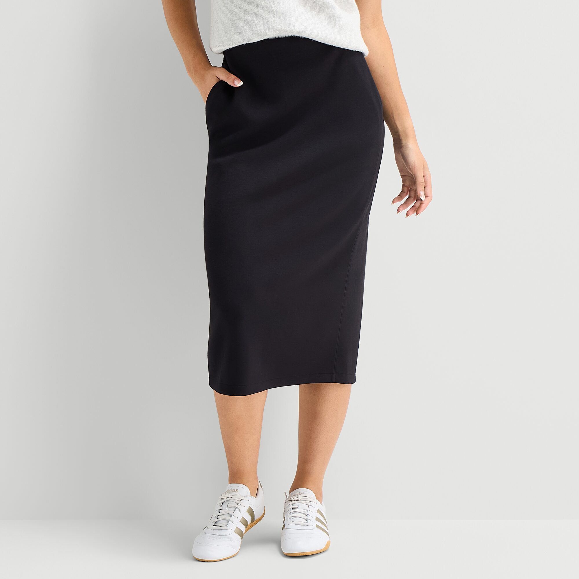 Stylus Womens High Rise Midi Pencil Skirt