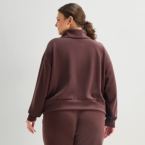 Stylus Womens Plus Long Sleeve Sweatshirt
