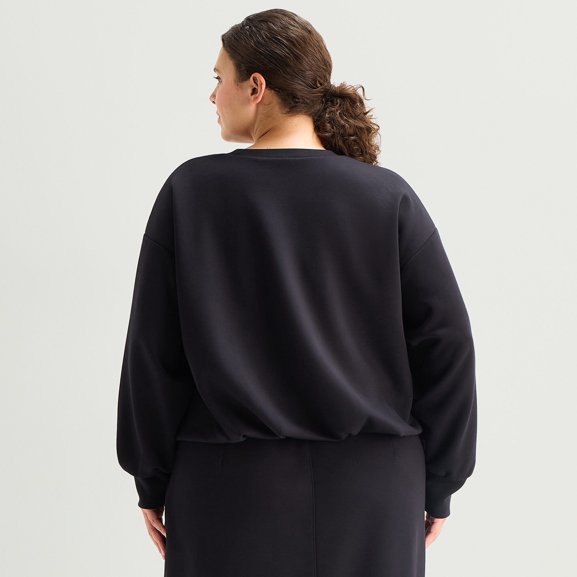 Stylus Womens Plus Crew Neck Long Sleeve T-Shirt