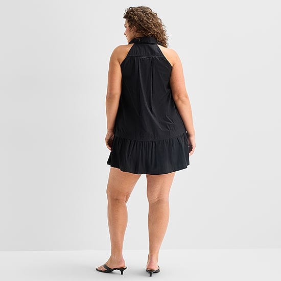 a.n.a Womens Plus Sleeveless A-Line Dress
