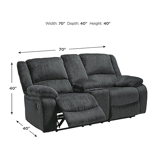 Signature Design by Ashley® Dryden Pad-Arm Reclining Loveseat