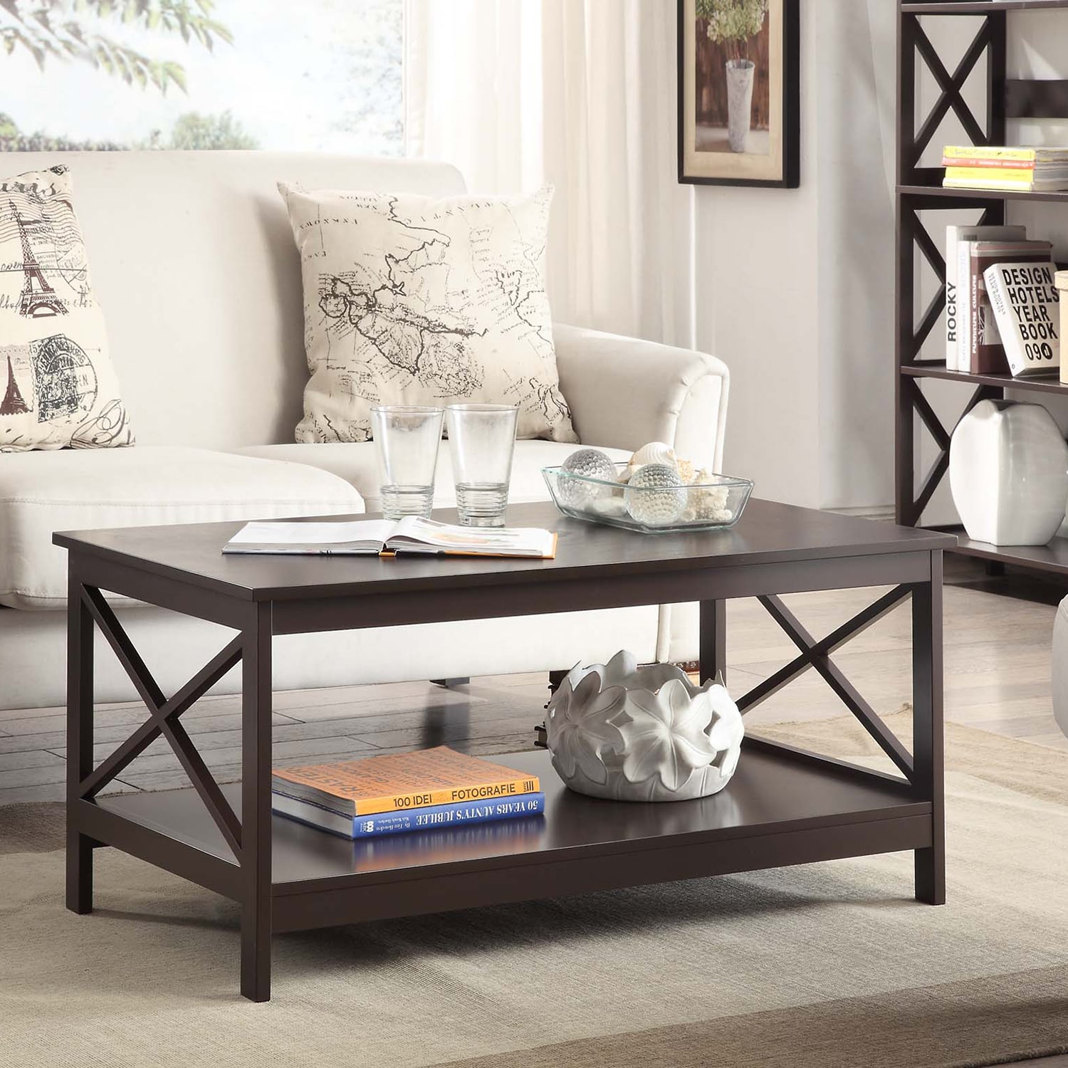 Oxford Coffee Table with Shelf