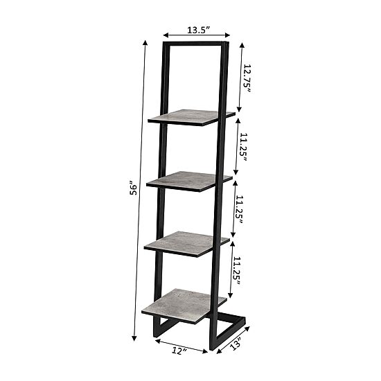 Convenience Concepts Designs2go Office And Library Collection 4-Shelf Bookcase