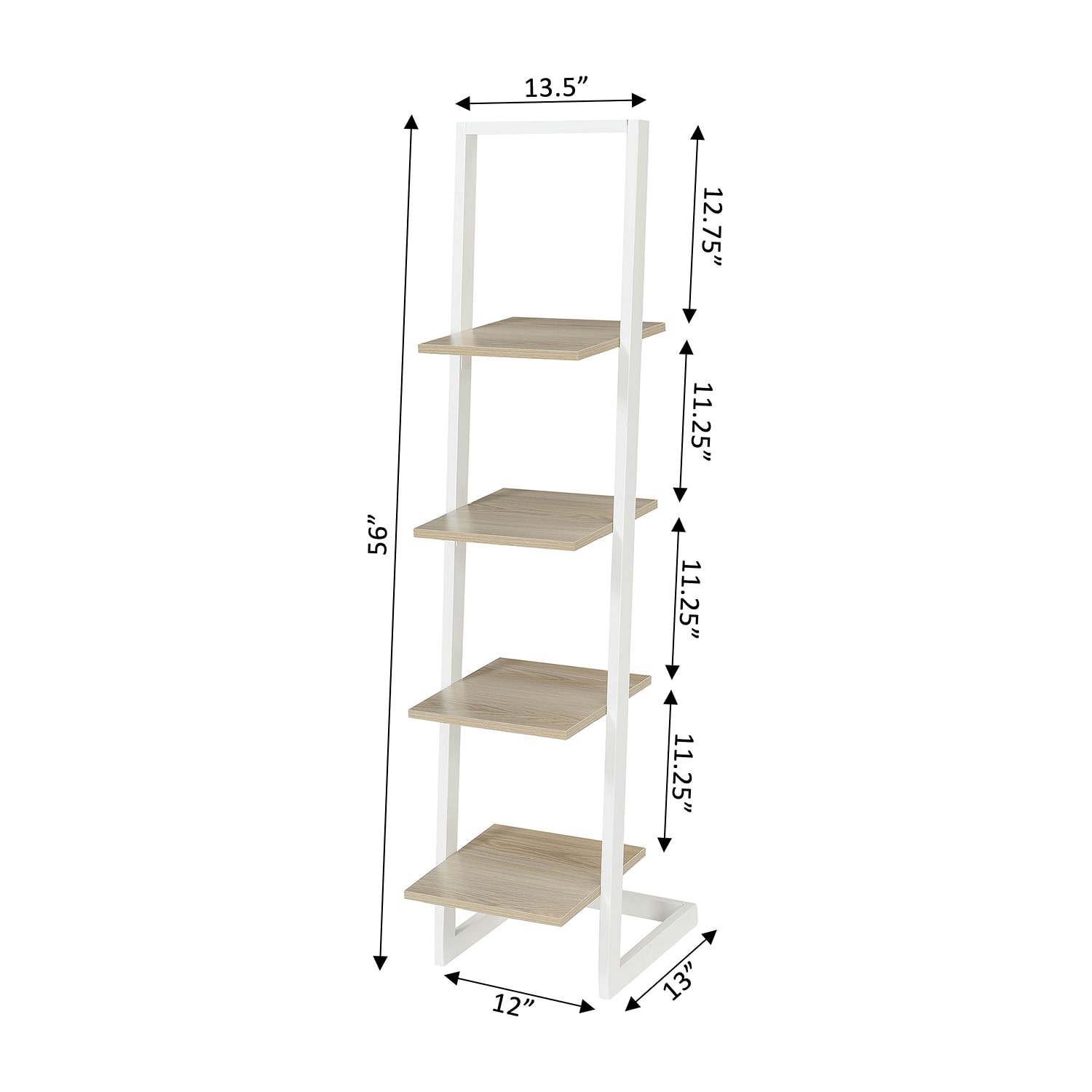 Convenience Concepts Designs2go Office And Library Collection 4-Shelf Bookcase