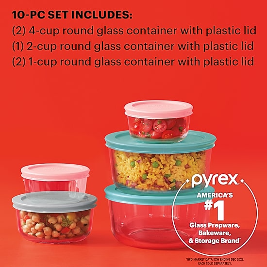 Pyrex Simply Store 10-pc. Glass Storage Set