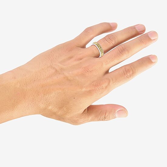 Mens 5MM Sterling Silver Wedding Band