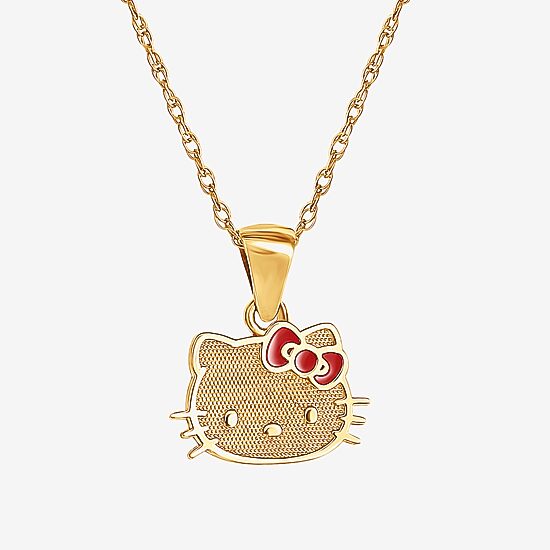 Girls 14K Gold 15 Inch Pendant Necklace