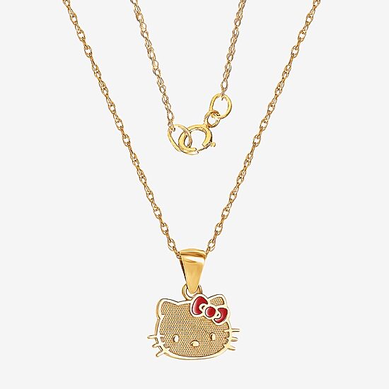 Girls 14K Gold 15 Inch Pendant Necklace