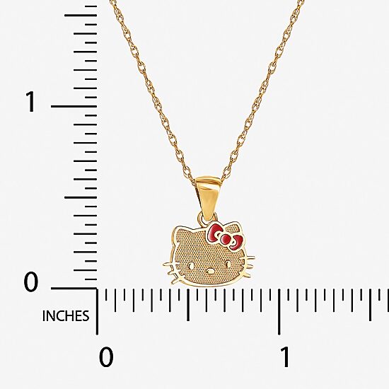 Girls 14K Gold 15 Inch Pendant Necklace