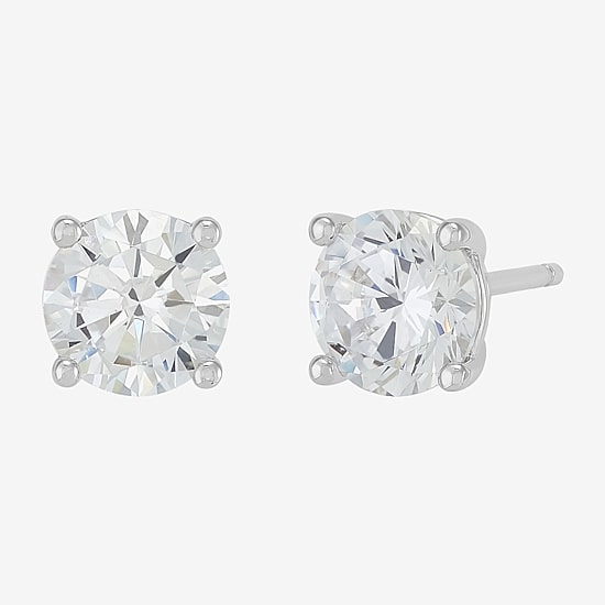Diamonart Womens Cubic Zirconia Sterling Silver Heart 3 Pair Earring Set