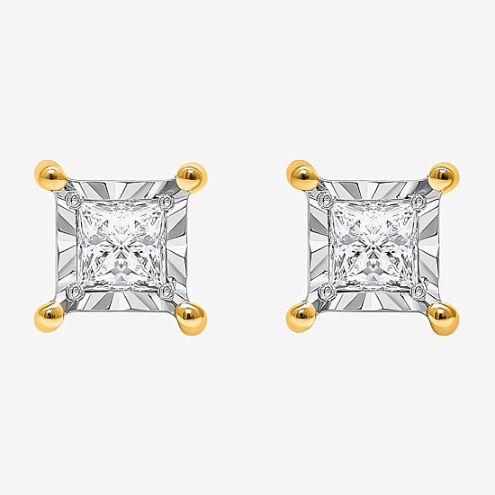 (I, Si2) 1 CT. T.W. Lab Grown White Diamond 10K Gold 5mm Stud Earrings
