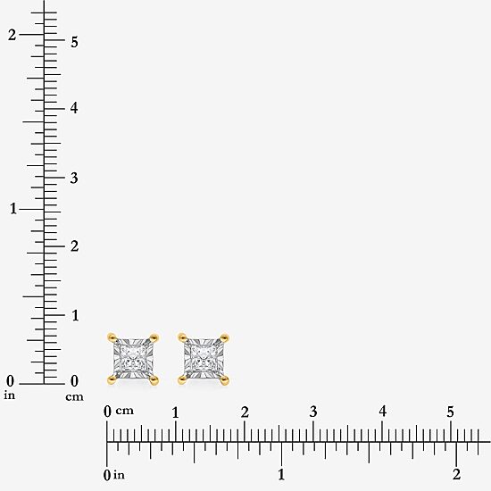 (I, Si2) 1 CT. T.W. Lab Grown White Diamond 10K Gold 5mm Stud Earrings