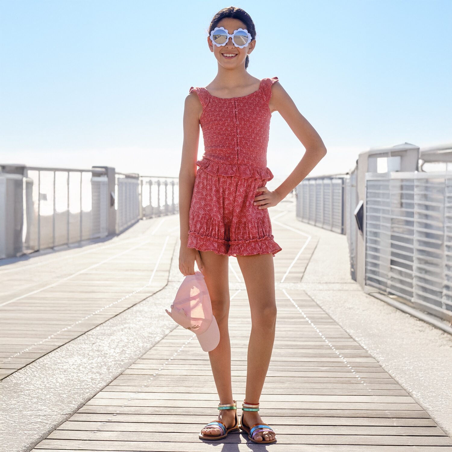 Thereabouts Little & Big Kid Girls V Neck Sleeveless Tank Top