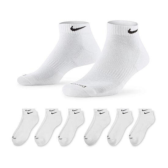 Nike Everyday Plus Cushioned Unisex Adult Breathable Multi-Pack 6 Pair Low Cut Socks