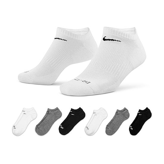 Nike Everyday Plus Cushioned Unisex Adult Multi-Pack 6 Pair No Show Socks