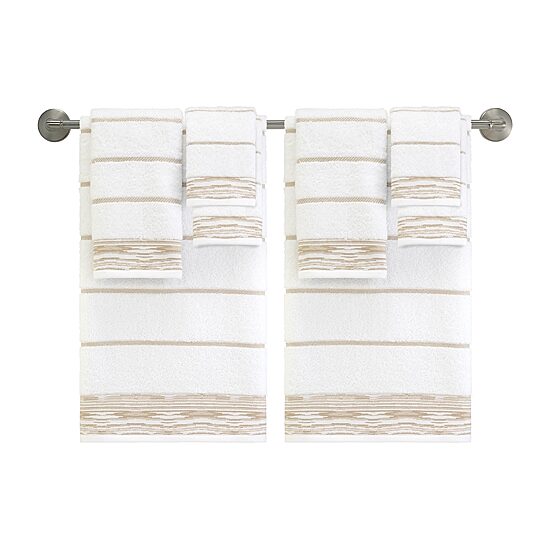 Nicole Miller Sydney 2-pc. Geo Linear Bath Towel