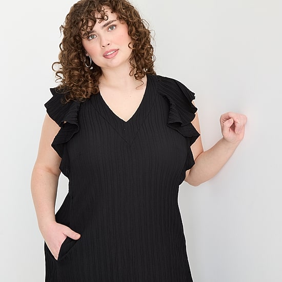 52seven Womens Plus V Neck Short Sleeve Shift Dress