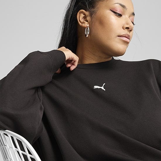 PUMA Womens Crew Neck Long Sleeve Sweatshirt
