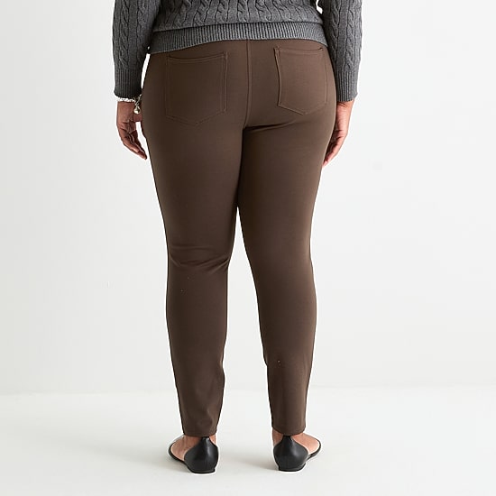 St. John's Bay Womens Plus Skinny Pull-On Pant