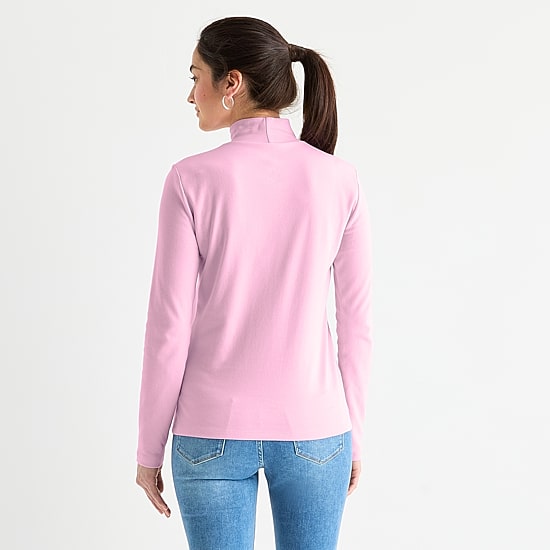 St. John's Bay Womens Mock Neck Long Sleeve T-Shirt