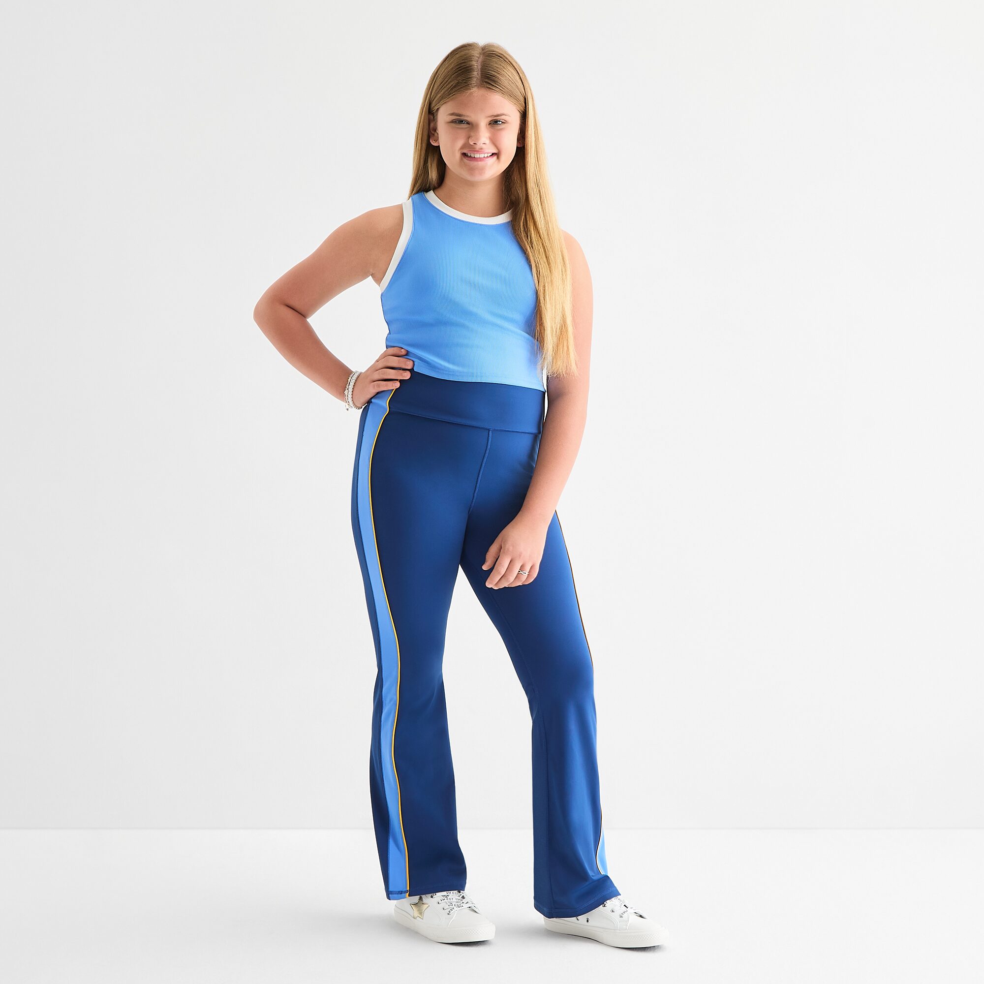 Xersion Little & Big Kid Girls Quick Dry High Rise Flare Regular Fit Pull-On Pant