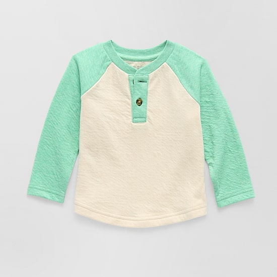 Okie Dokie Baby Boys Long Sleeve Regular Fit Henley Shirt