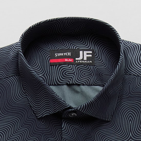 J. Ferrar 360 Stretch Performance Mens Slim Fit Wrinkle Free Long Sleeve Dress Shirt
