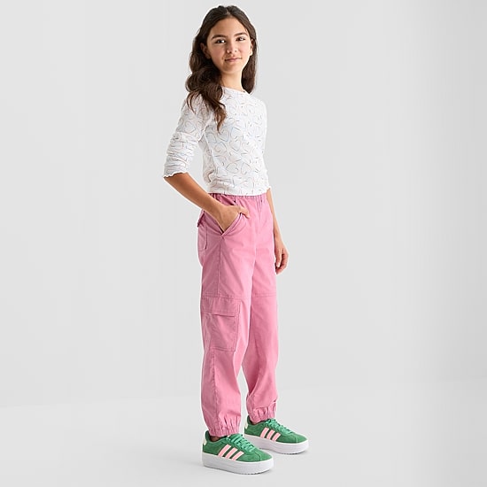 Thereabouts Cargo Little & Big Kid Girls Cuffed Relaxed Fit Jogger Pant