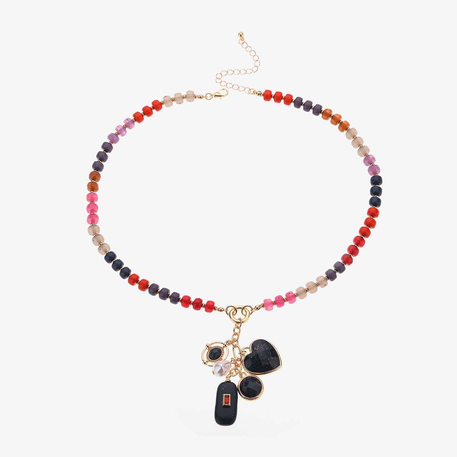 Bijoux Bar Womens 10 Inch Beaded Necklace