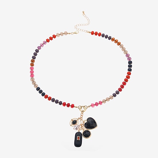 Bijoux Bar Womens 10 Inch Beaded Necklace