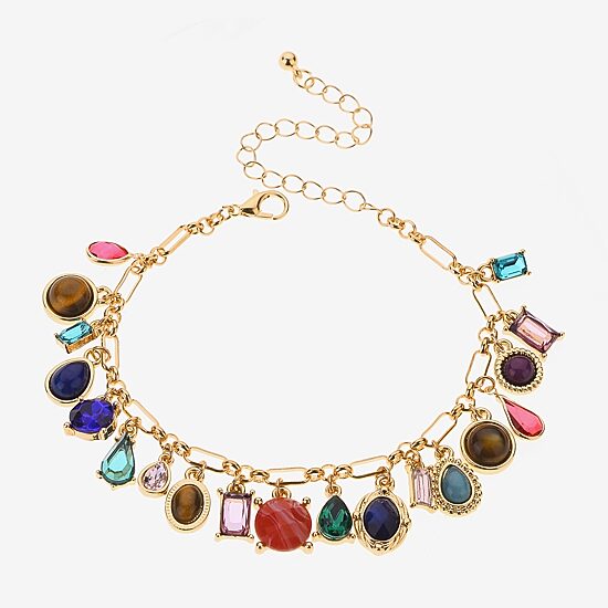 Bijoux Bar Womens Multi Color Charm Bracelet