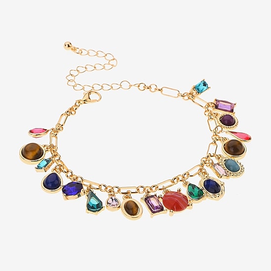 Bijoux Bar Womens Multi Color Charm Bracelet