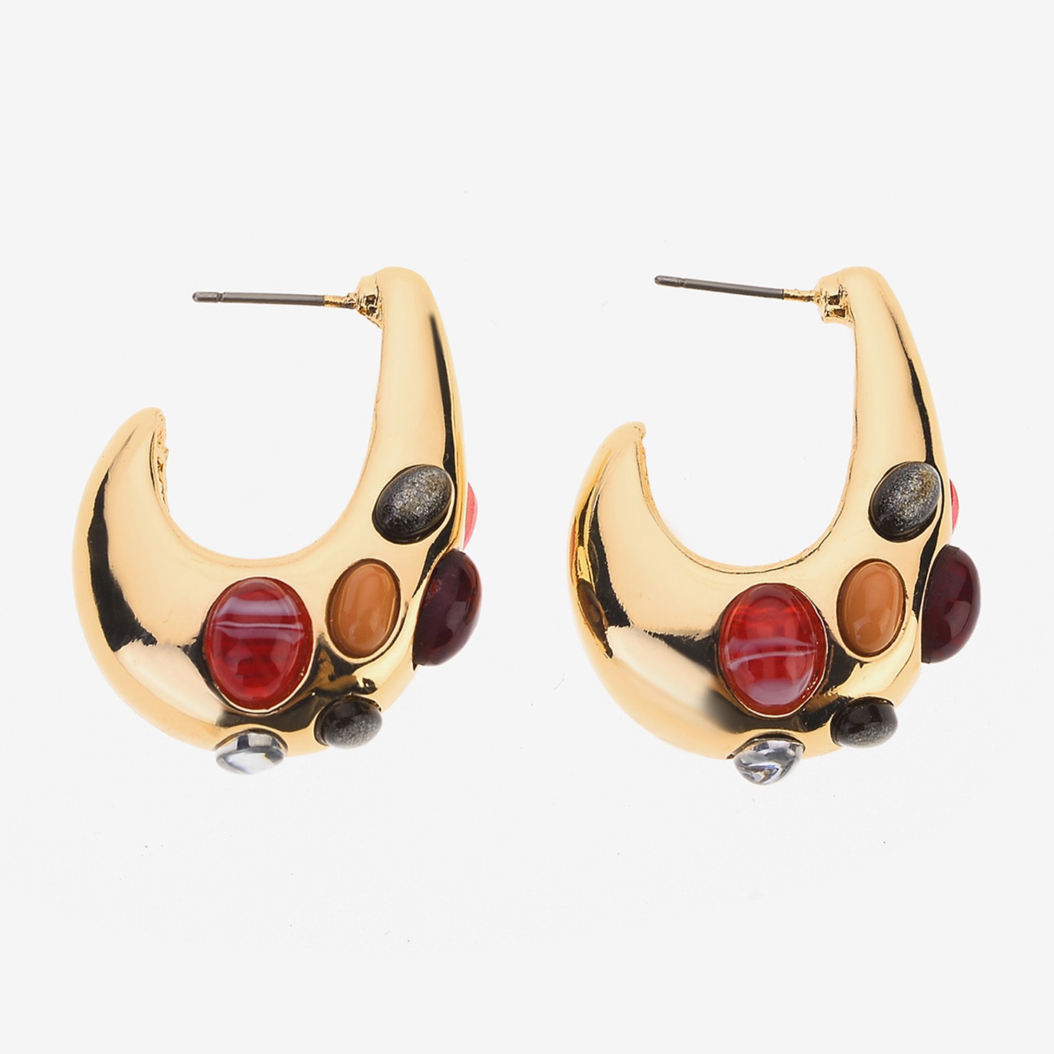 Bijoux Bar Womens 1 3/4 Inch Hoop Earrings