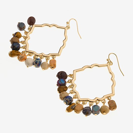 Bijoux Bar Womens 3 1/2 Inch Hoop Earrings